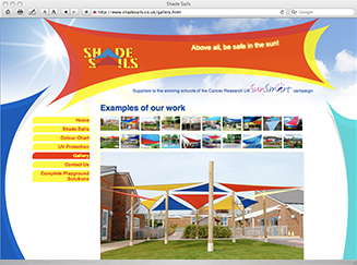 Web site for Shade Sails Limited